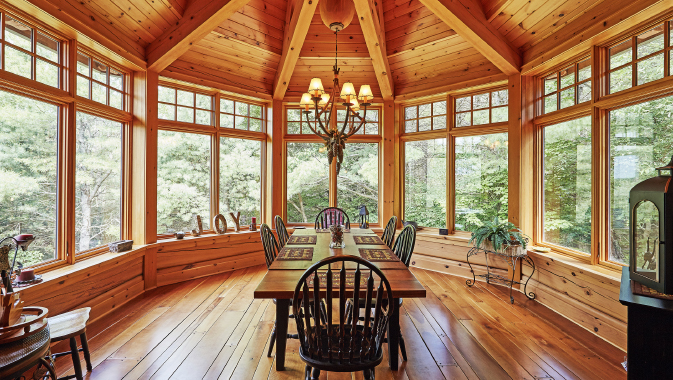 2018 | In Focus | May 2018Luxury that’s a Cut AboveTrue North Log Homes